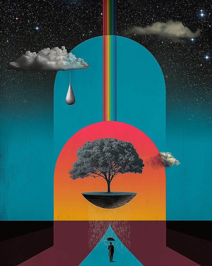 Rain - Collage digital